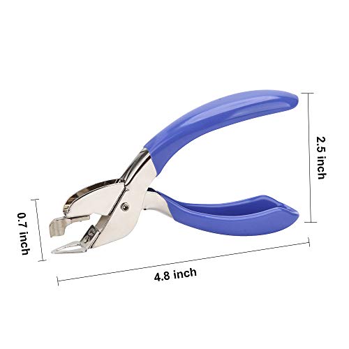 Staple Remover Tool for Office Heavy Hand Staple Pin Pull Easy to Remove(Blue) - color: Blue