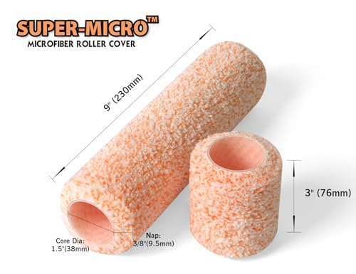 ROLLINGDOG Paint Roller kit with Extension Pole - color: 3" &9" paint roller kit