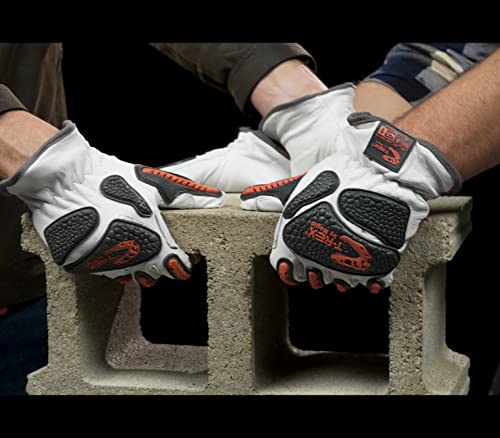 MAGID T-REX TRX818 Impact Gloves, Goatskin, A5, 6 Pairs, Size 13/4XL - size: 13/XXXXL, style: 6 Pairs
