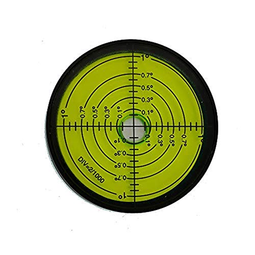 Aluminum alloy high precision horizontal bubble universal high precision small level bubble level meter circular bubble correction Convenient and quick (Black-green) - color: Black-green