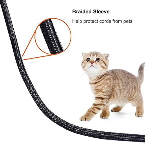 ZhiYo Cable Sleeve, 6.6ft - 1.2 inch, Black - color: Black, size: 6.6ft, 1.2inch