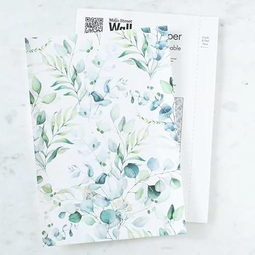 Main Street Peel and Stick Wallpaper Sheets, Eucalyptus, 12-Pack - style: Eucalyptus