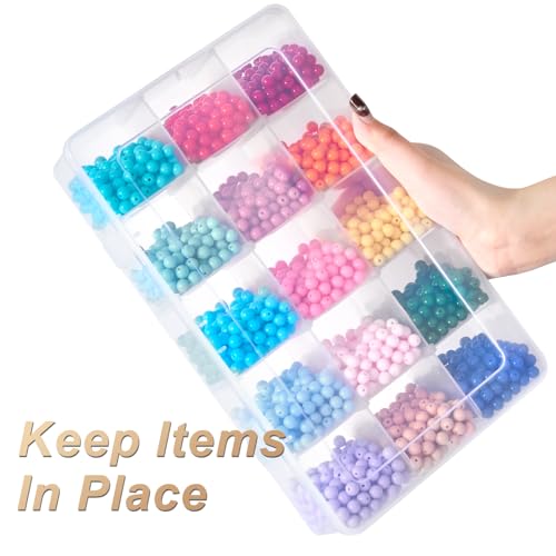 Mauproy 15 Grids Large Plastic Organizer Box with Adjustable Dividers - style: Large 15 Grids