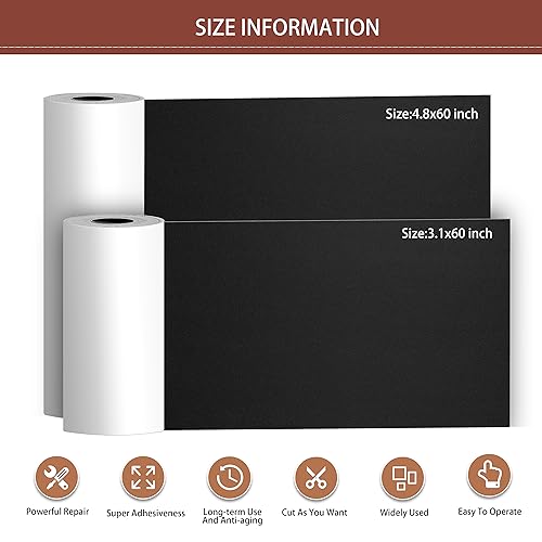Besezx Leather Repair Patch Tape Kit,Vinyl Repair Kit,Self Adhesive Leather Repair for Furniture, Couch, Sofa, Car Seats,Office Chair.3.1inx60in-Black - color: Black, size: 3.1 in x 60 in