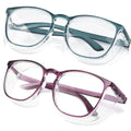 SQIMZAR Safety Glasses Goggles For Women Nurses Protective Eyewear,Anti Fog Safety Goggles - color: Green+purple