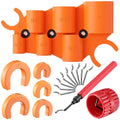 18 Pcs Plumbing Tool Kit, Pipe Depth Gauge, Reamer,Normal,Red