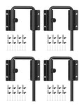 Sliding Door Loop Lock, Security U-Bolt Locks, Black-4PCS - color: Black-4PCS
