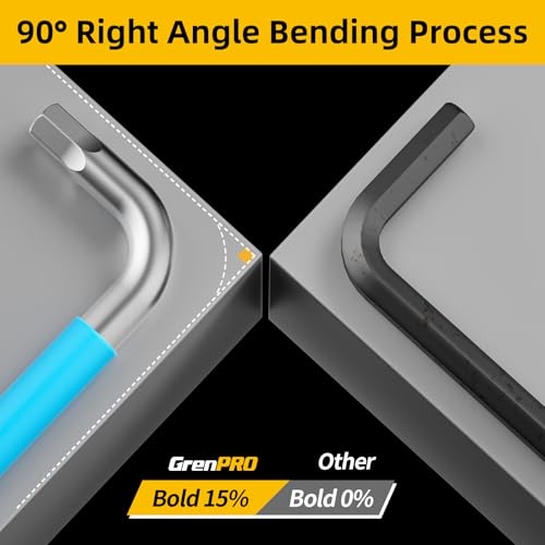 GRENPRO 9PCS Metric Allen Wrenches Sets With Color Coded Bike Hex Key Set - style: 9 Pieces Allen Wrenches Sets Metric