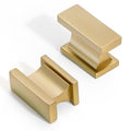 Champagne Bronze Kitchen Rectangle Cabinet Knobs 1.49 Inch 10 Pack - color: Champagne Bronze, size: 1.49"/38MM Single Hole
