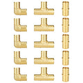 SUNGATOR 15-Pack 3/4 Inch PEX Fittings Kit, 5 Each Elbow, Tee, Coupling Kit - size: 3/4", 15 Pack
