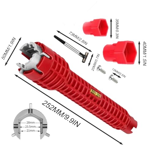8 in 1 Faucet and Sink Installer, Multifunctional Sink Wrench, Sinks Repair Removal Plumber Tools, Plumbing Tool for Bathroom, Kitchen, Sink, Toilet