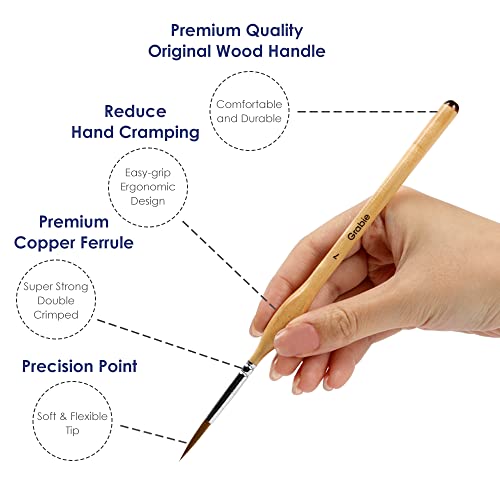 Grabie 11 Pcs Miniature Paint Brushes for Fine Detail Painting