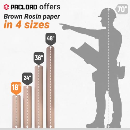 Floor Protection Natural Brown Rosin Paper 18" x 166 ft - style: 249 sq ft (18" x 166' Roll)