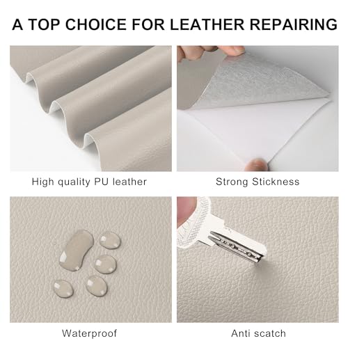 Self Adhesive Leather Repair Patch, Leather Repair Tape Kit Apricot - color: Apricot, size: 4" x 63"