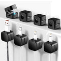 SaiTech IT 8 Pack Magnetic Cable Clips, Cord Organizer Holder Black - size: 8 Pack
