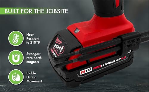Galactic Gadgets Magnetic Bit Holder compatible with Milwaukee M18 Drill & Impact Driver - Open-Ended Pass-Through for Long Bits (Green) - color: Green