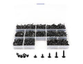 LBY 1000pcs M2.3 M2.6 Truss Head Self-Tapping Screws, Wafer and Pan Washer Screw, 10 Sizes Assortment Kit, Carbon Steel (Blacking)