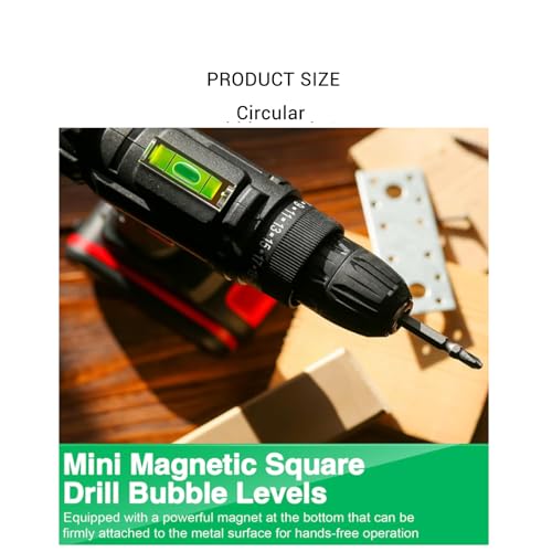 8 PCS Small Bubble Level Bullseye Spirit Level Mini Square Circular Measuring Leveling Tool for String Line for Camera Phonograph Turntable Tripod Frame Drill 1.57x0.59 in & 1.25x0.47in