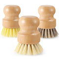 Wooden Dish Brush Handheld Bamboo Wok Brush Scrubber for Dishes Pans Pots Fruit and Veggie Washing(3,Beige Brown and Yellow) - color: Beige Brown and Yellow