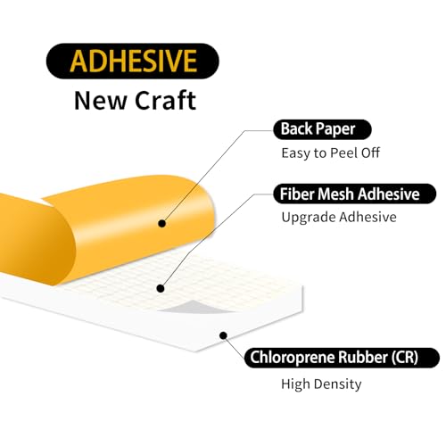Foam Weather Stripping Tape,High Density CR,1 in x 1/4 in x 66Ft - color: White, size: 1 in x 1/4 in x 66 ft