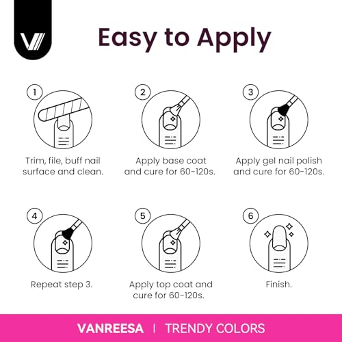 VANREESA Gel Nail Polish Kit with U V Light 53 Pcs Gel Polish Nail Set 36 Sweet Colors Nail Polish Set with Base Coat and 4 Effects Top Coat Manicure Tools Complete Nail Kit Gifts for Women Girls - color: Sweet Juice