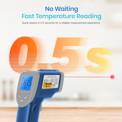 Etekcity Infrared Thermometer Laser Temperature Gun 774, Blue - color: Blue, style: Classic