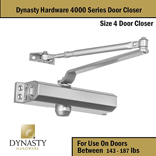 Dynasty 4000 Series Door Closer, Sprayed Aluminum, Spring 4 - color: Sprayed Aluminum