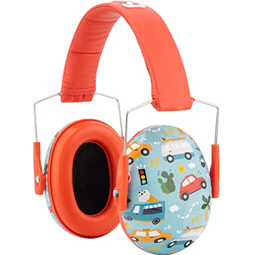 Snug Kids Earmuffs – Noise Reduction for Toddlers & Children – Adjustable, Lightweight, Foldable, Soft & Comfortable - color: Cars