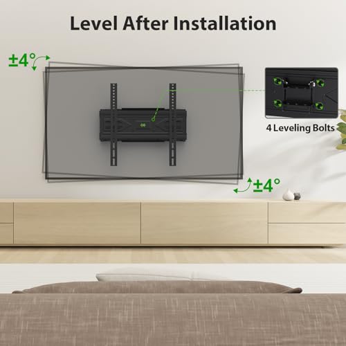 USX MOUNT Full Motion TV Wall Mount for Most 32-70 inch TVs up to 99 lbs, Wall Mount Bracket with Dual Articulating Arms, Swivel, Tilt, Max VESA 400x400mm, TV Mount Fits 12”/16” Wood Studs - size: 32-70 inch, 99 lb