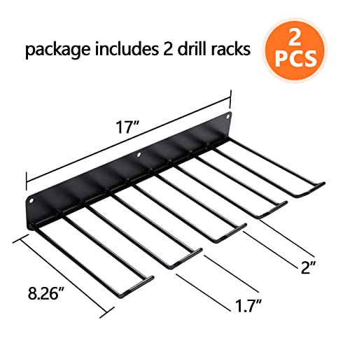 UU-Major Drill Holder Wall Mount,Power Tool Organizer,Heavy Duty Garage Tool Organizers and Storage,2 Pack Power Tool Storgae Racks Set Solid Metal Black… - style: 2 rack