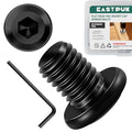 20Pcs M8-1.25 x 12mm Flat Head Socket Cap Screws Bolts 304 Stainless Steel Black Zinc Plated Furniture Bolts, Fully Threaded M8 Bolt with Hex Spanner - size: M8 x 12mm