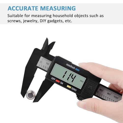 Digital Caliper, Adoric Calipers 0-6 Inch, Inch/mm Conversion, Large LCD - color: Black, size: 6"