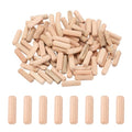 PATIKIL 95 Pcs Wood Dowel Pins 1/4" x 3/4" Fluted Wooden Dowels Hardwood Pegs for Woodworking Furniture DIY Crafts Projects Door Art - size: 1/4" x 3/4"