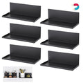 Kokone 6 Pack Metal Magnetic Pegboard Shelves with Lip Around The Edge - color: With Edges