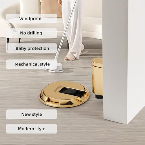 PANALI Magnetic Door Stopper, Windproof Door Stop, 1 Pack - color: Bright Gold