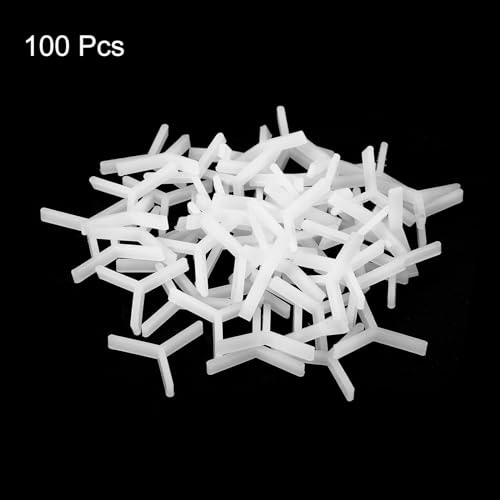 uxcell 100Pcs Wall Floor Tile Plastic Y Type Spacers Tiling Tools 1.5mm 1/16 Inch Hexagon Tile Spacers for Ceramic Tiles Installation, White - size: 1.5mm 1/16 Inch