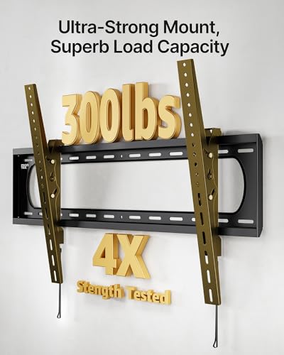 monTEK Heavy Duty Tilting TV Wall Mount for 60-120 Inch TVs up to 300 lb - size: 60"-120" Tilting