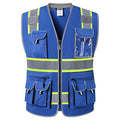 JKSafety Reflective Safety Vest for Men Cushioned Collar JK89 Blue M - color: Bluet1s1, size: Medium