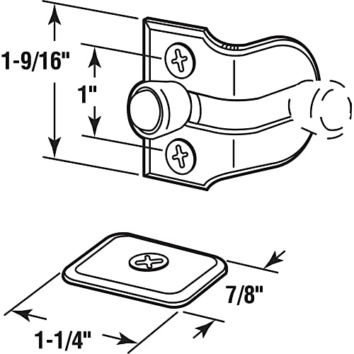 Prime-Line U 9939 Wood Window Vent Lock, Brass Plated Steel (2 Locks)