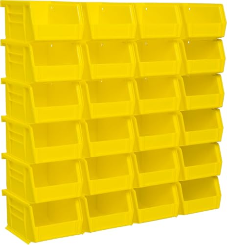 Akro-Mils 30210 AkroBins Plastic Storage Bins, 5"x4"x3", Yellow, 24-Pack - color: Yellow