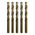 5 Pieces 3/8 Inch Cobalt Twist Drill Bit,135° Split Point,HSS M35 Fully Ground,SAE Jobber Bits for Stainless Steel,Metal,Cast Iron,Aluminum Alloy - size: 3/8"(5pcs)