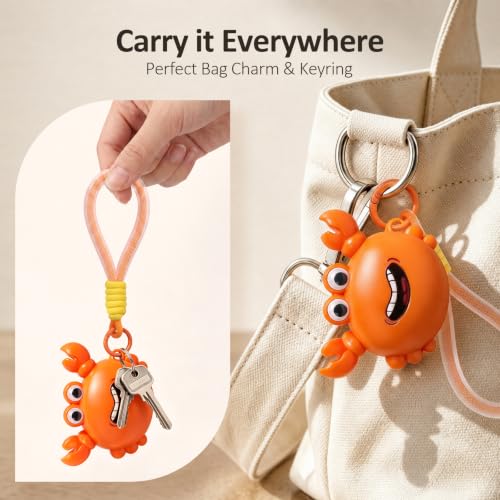 Orange Crab Fashion Measuring Tape 79", Sewing Gifts w/Keychain - color: A4-Orange Crab