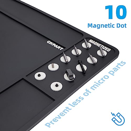CKPART Rifle Gun Cleaning Mat, Anti-Slip Rubber Tactical Magnetic Mat, Gun Maintenance Mat,Gun Maintenance Mat for Gun Cleaning Kits 36" x 12"