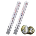 Overseas Silver Paint Pens Permanent Markers, 2 Oil Based Paint Makrers - color: Silver