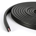 1/16" Rubber Edge Trim Guard 10ft/3m, Self Adhesive Door Edge Protector, U Shape Edge Seal Strip Fits Edges up to 5/64“ Thick (Black) - size: 118" L x 0.2" W
