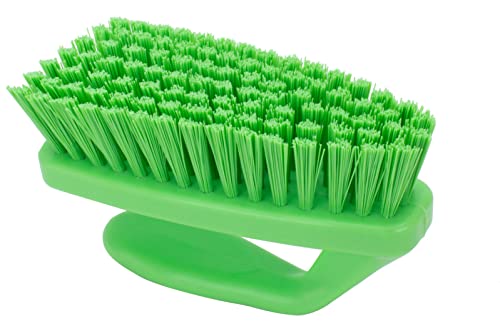 SPARTA Scrub Brush with Iron Shaped Handle and Stiff Bristles, Heavy Duty Scrubber Brush for Kitchen, Bathroom, Shower, Tile, Sink, Carpet and Bakepans, Polypropylene, 6 Inches, Lime - color: Lime, size: 6 Inches (Pack of 1)