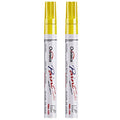 Overseas Yellow Paint Pens Permanent Markers, 2 Oil Based Paint Makrers - color: Yellow