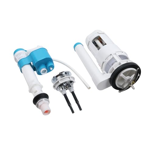 T Tulead Toilet Dual Flush Valve 2.5", Fill Valve 1/2", Push Button 1.88" - size: Push Button: 1.88"