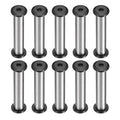 HARFINGTON 10pcs Knife Handle Screws 6 x 30mm M4 Torx Sink Head Stainless Steel Pocket Knife Pivot Pin Folding Knives Bolts Fasteners for Blade Fixing, Black/Silver - size: 6 x 30mm