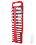 Reniteco Magnetic Socket Organizer, 3/8" Drive, 28-Socket Rail - color: 3/8"-Red